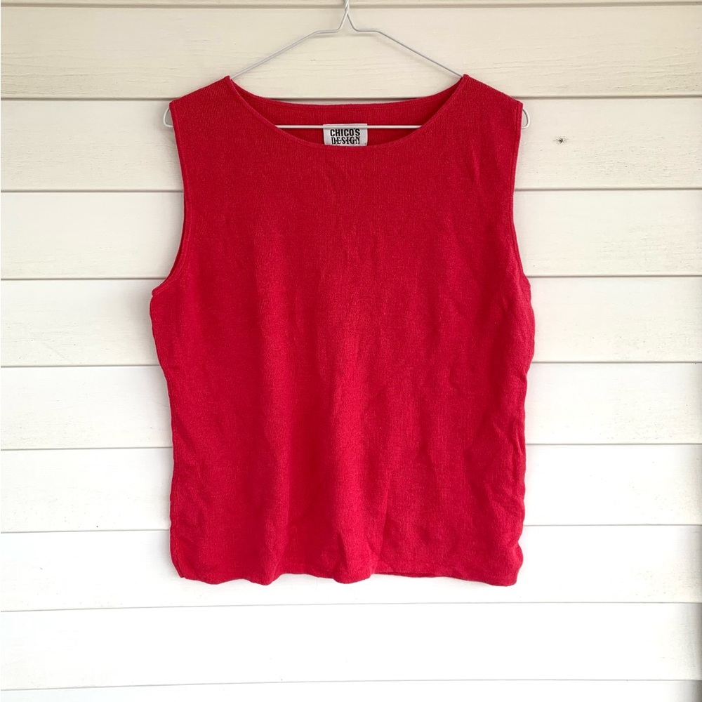 Red pink Chicos design tank top.